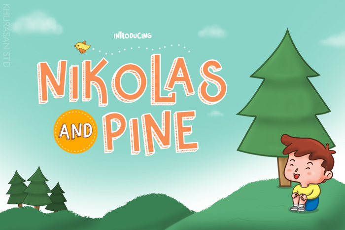 Nikolas & Pine Font poster