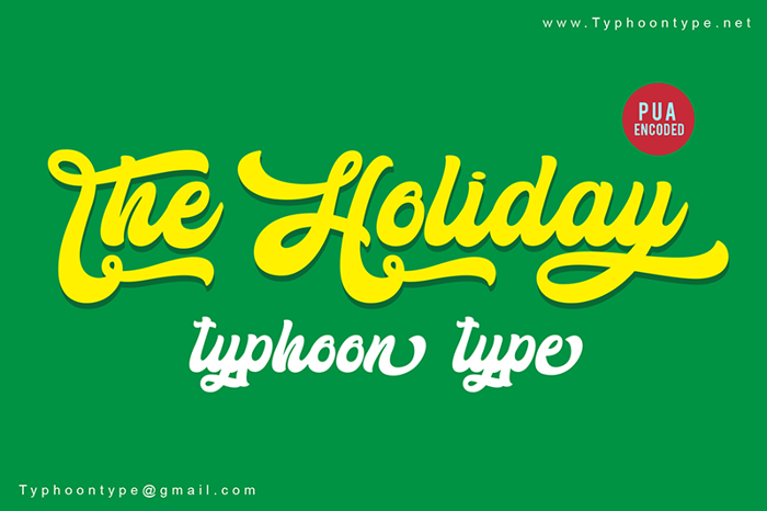 The Holiday Font poster