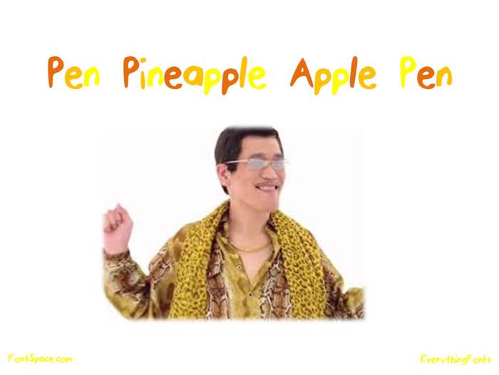 PenPineappleApplePen Font poster