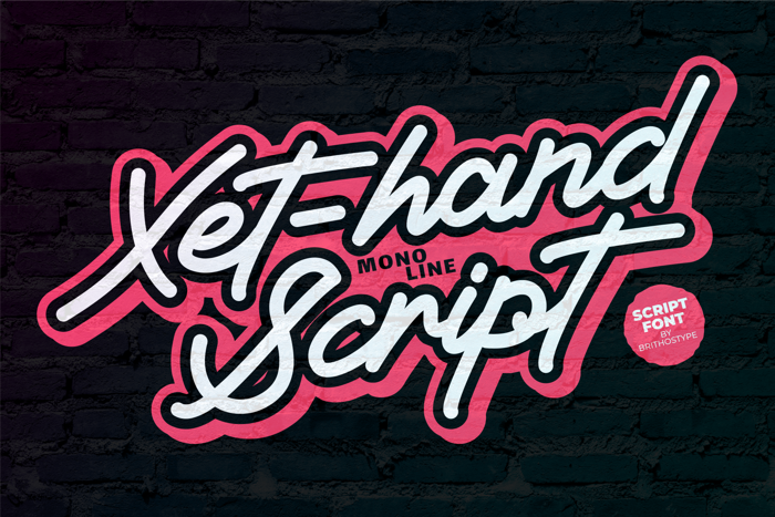 Xet -hand Script Font poster