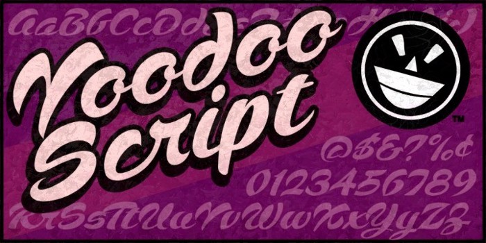 Voodoo Script Font poster