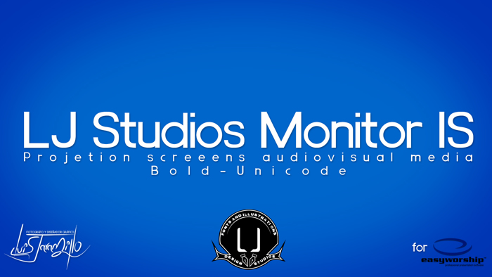 LJ Studios Monitor Large IS Font poster