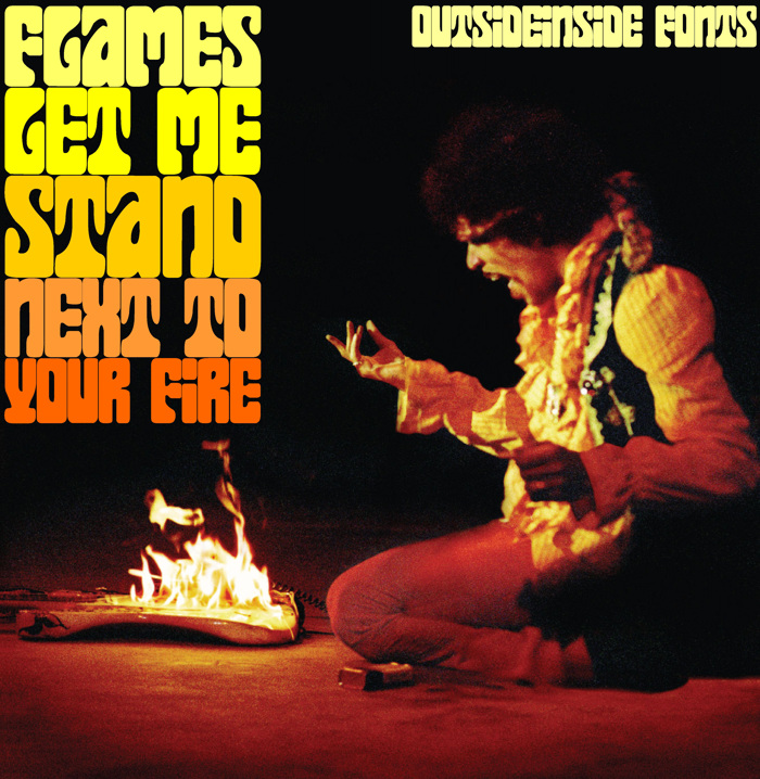 Flames Font poster