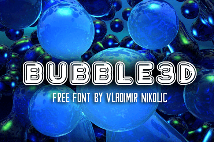 Bubble3D Font poster