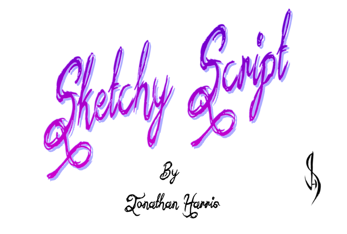 Sketchy Script Font poster