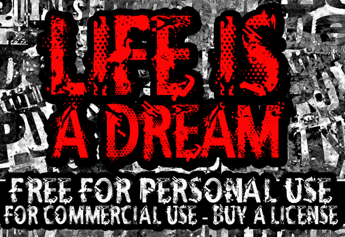 CF Life Is A Dream Font poster