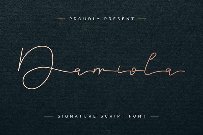 Damiola Demo Font poster