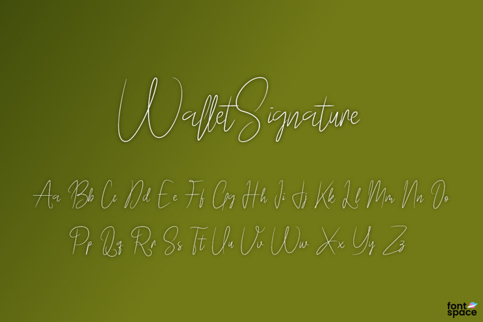 Wallet Signature Font poster