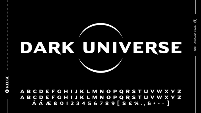 Dark Universe Font poster