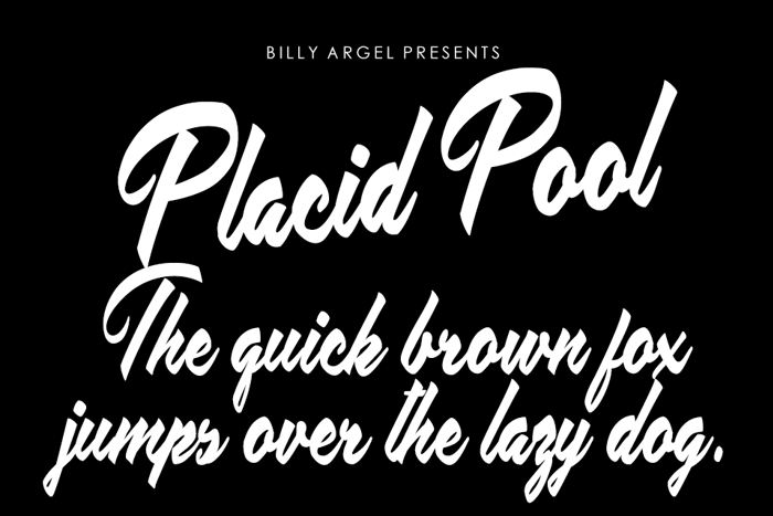 Placid Pool Font poster