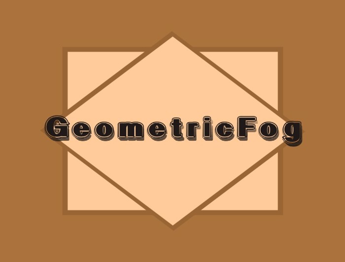 GeometricFog Font poster