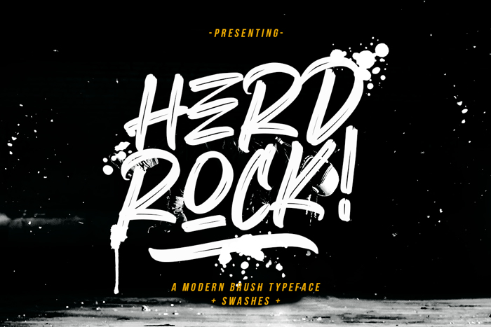 Herdrock Font poster
