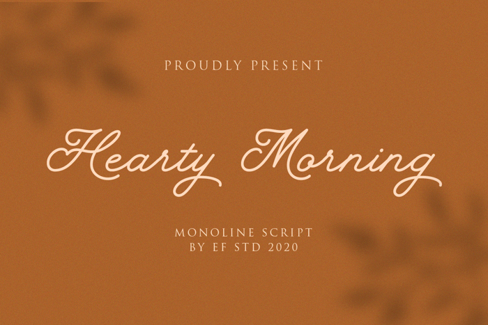 Hearty Morning Font poster