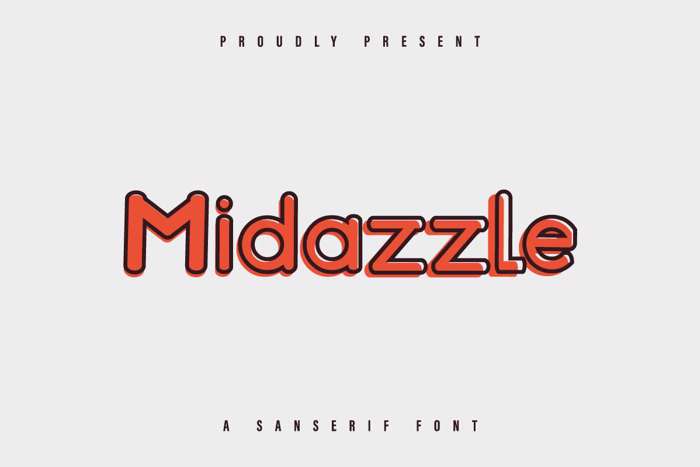 Midazzle Font poster