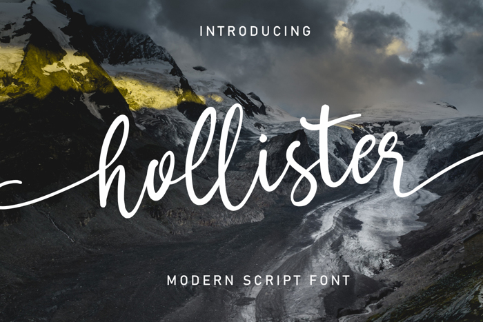 Hollister Font poster