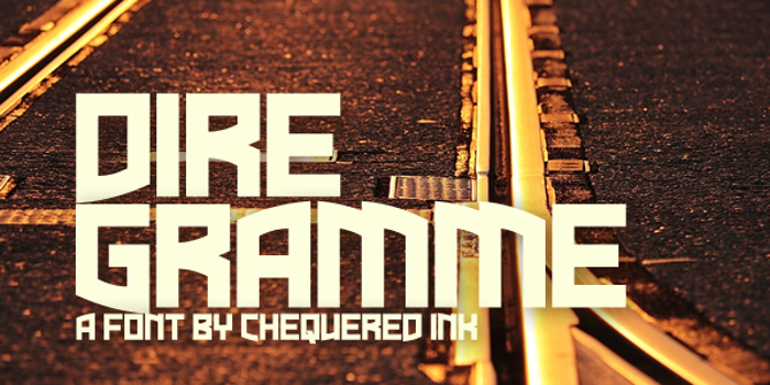 Dire Gramme Font poster
