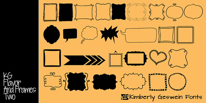 KG Flavor And Frames Two Font poster