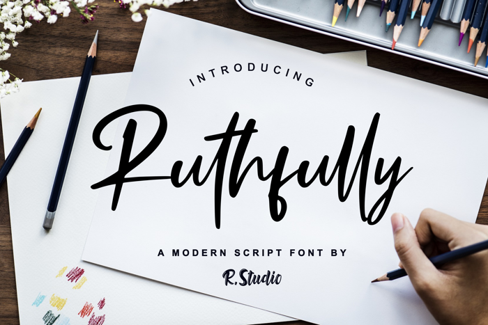 Ruthfully Font poster