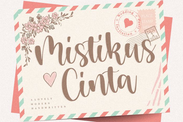 Mistikus Cinta Font poster