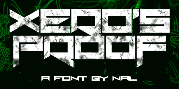 Xero's Proof Font poster