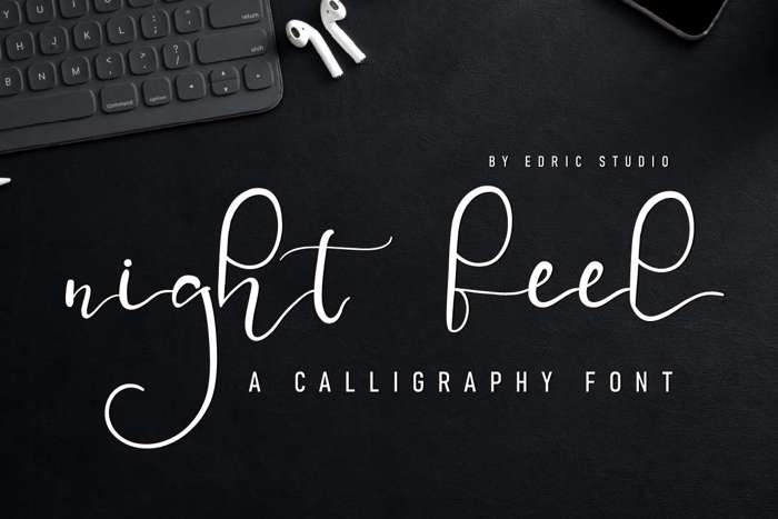 Night Feel Font poster