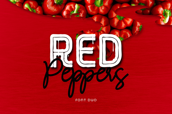 RED Peppers Font poster