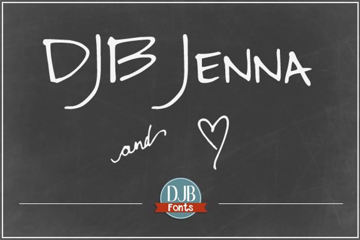 DJB Jenna Font poster