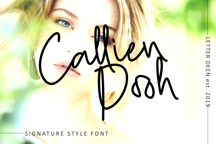 Callien Pooh Font poster