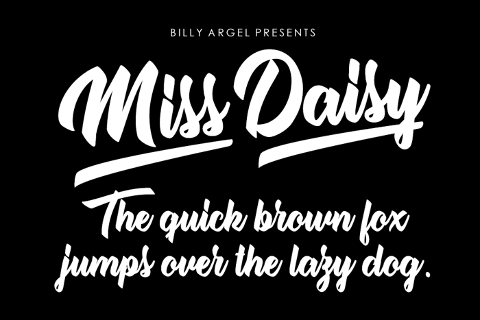 Miss Daisy Font poster