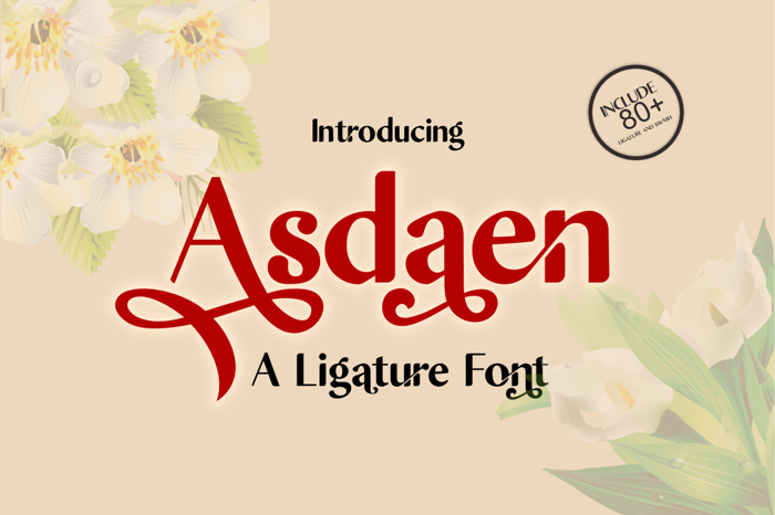 Asdaen Font poster