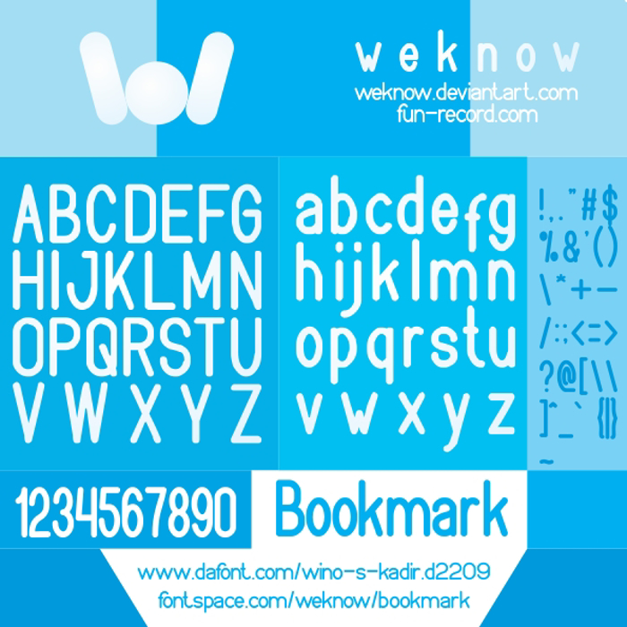 bookmark Font poster