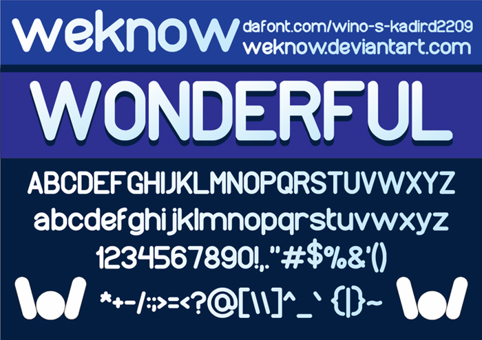 wonderfull Font poster