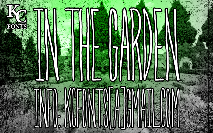 In The Garden Font poster