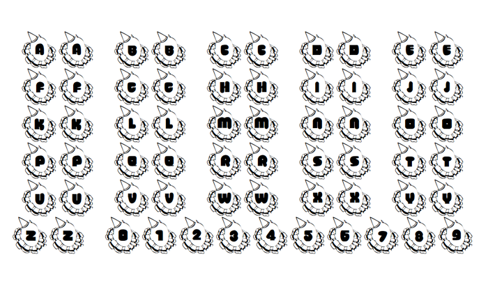 101! Clownin' Around Font poster