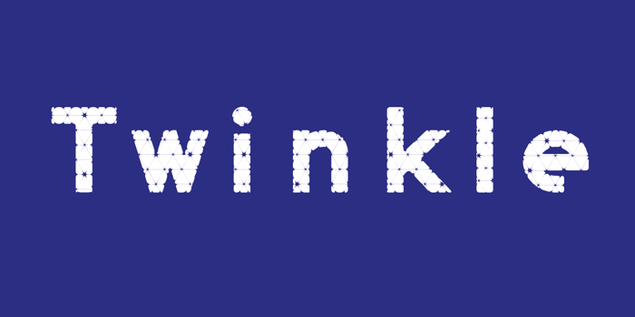 twinkle Font poster