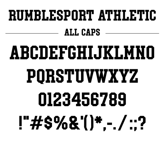 Rumblesport Athletic Font poster