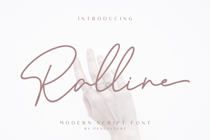 Ralline Font poster