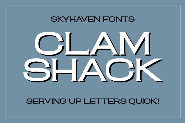 Clam Shack Font poster