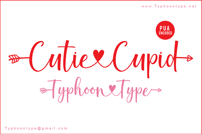 Cutie Cupid - Font poster