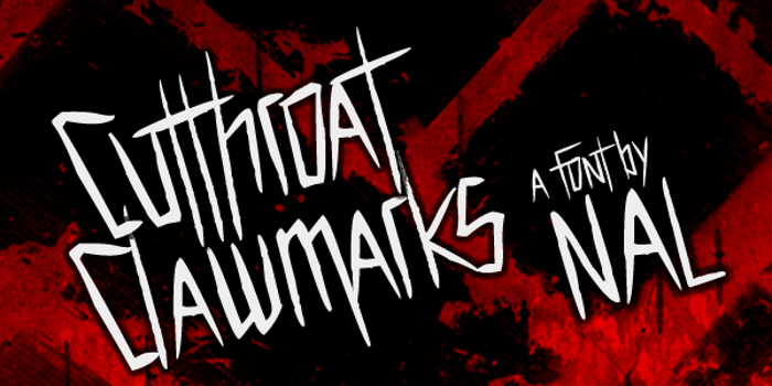Cutthroat Clawmarks Font poster