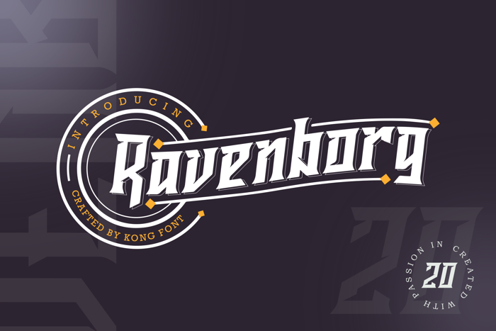 Ravenborg Font poster