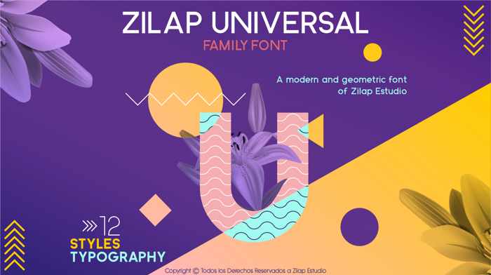 Zilap Universal Font poster