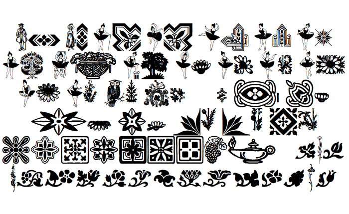 Florets and Embellishments Font poster