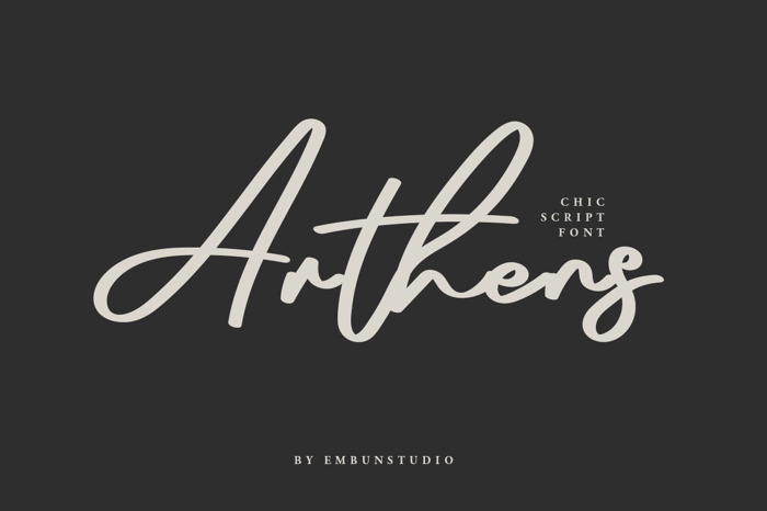Arthens Script Font poster