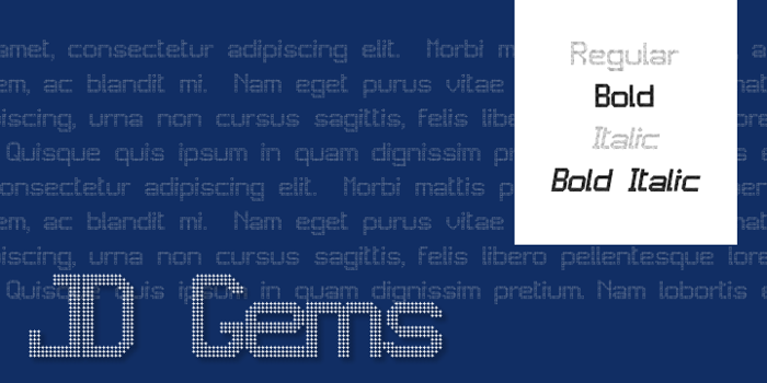 JD Gems Font poster