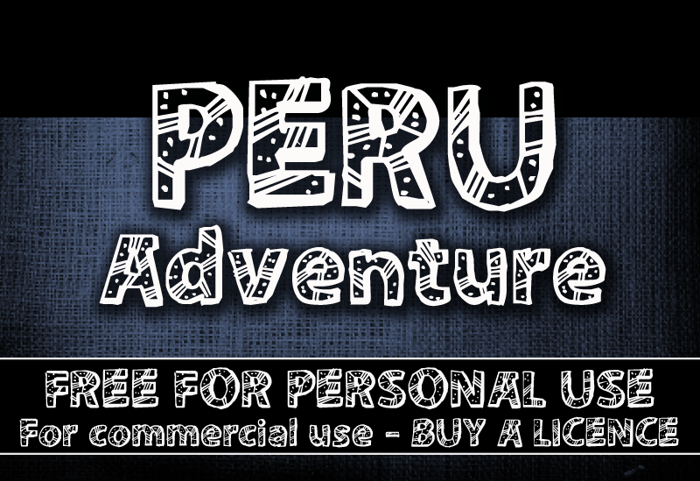 CF Peru Adventure Font poster