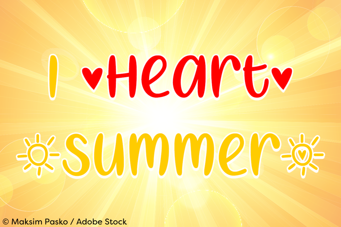 I Heart Summer Font poster