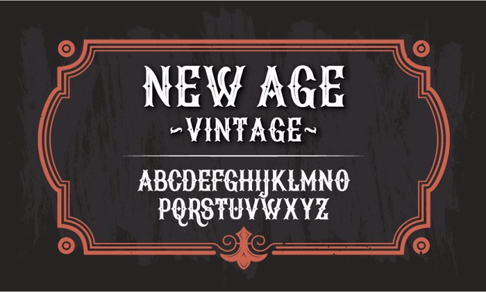 New Age Vintage Font