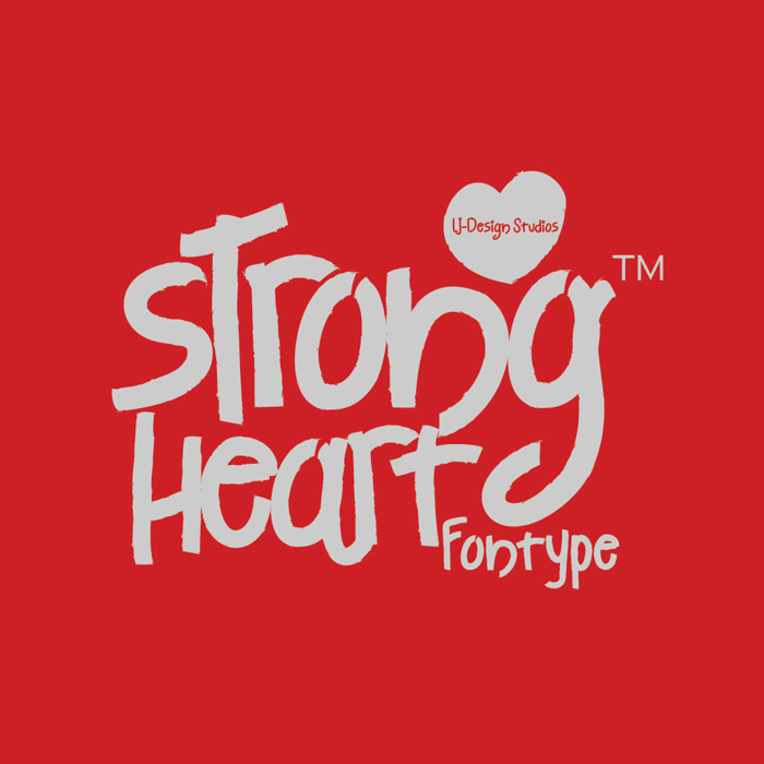 Strong Heart Font poster