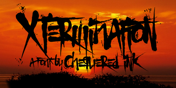 X Termination Font poster